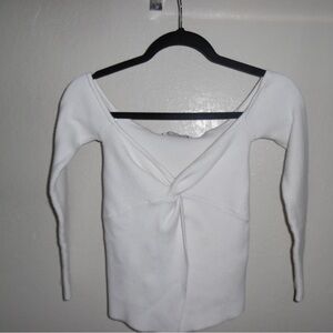 Abercrombie & Fitch White Long Sleeve Top
